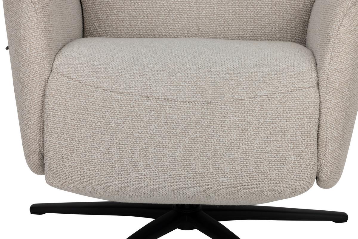 Relaxsessel Snooze Beige B: 77 Cm - Beige/Schwarz, Design, Holz/Textil (77/112/86cm) - Livetastic