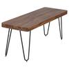 Sitzbank Sheesham Echtholz/ Schwarz Bagli B:120 cm - Sheeshamfarben/Schwarz, MODERN, Holz (120/45/40cm) - MID.YOU