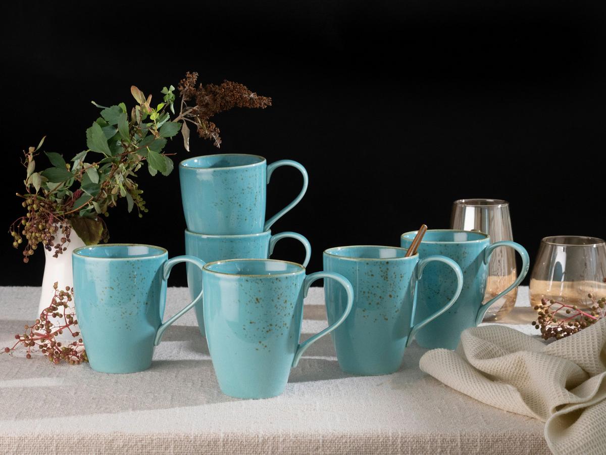 KAFFEEBECHERSET 22043 NATURE COLLECTION - Türkis, Trend, Keramik (300ml) - Creatable