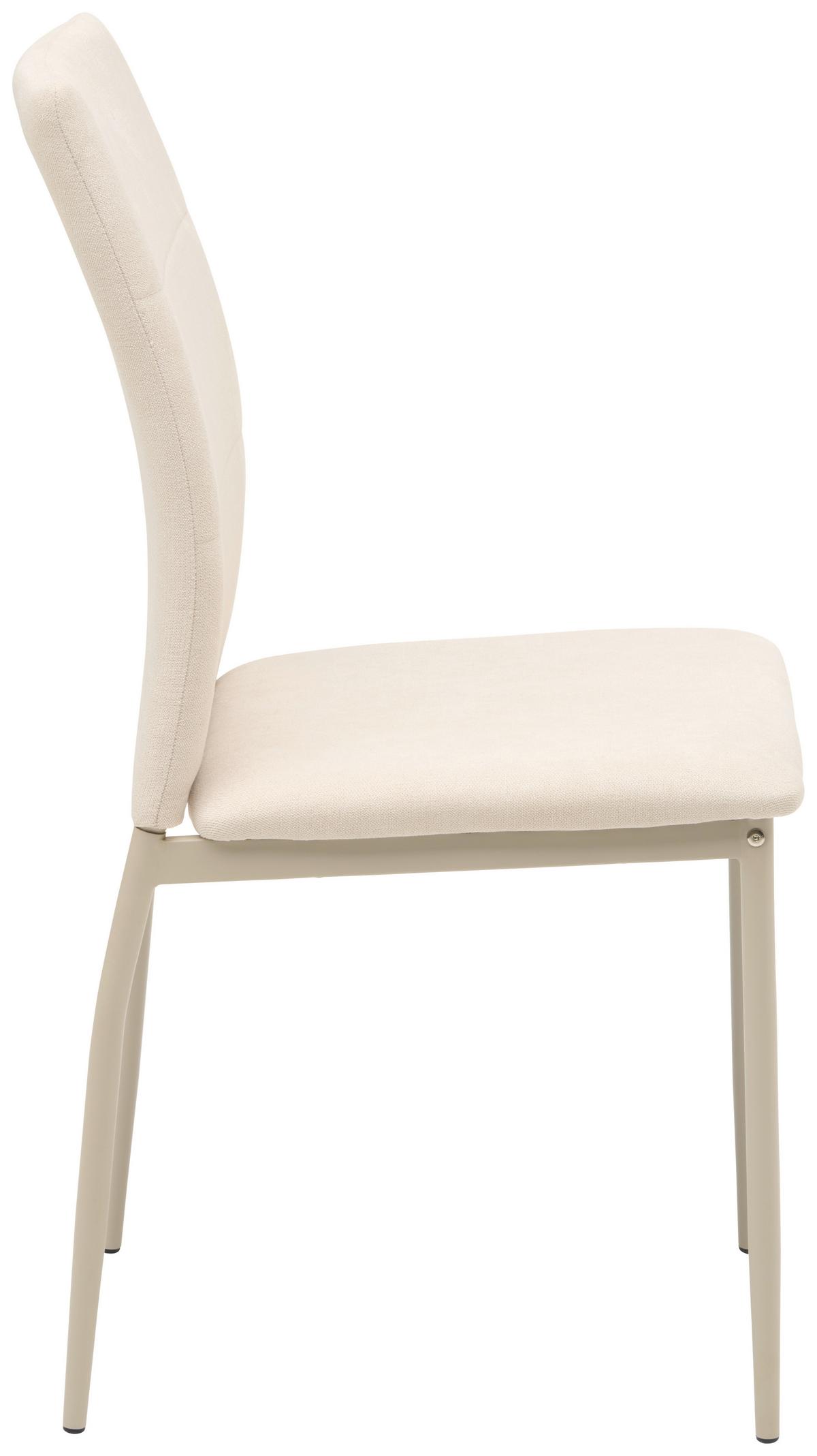 Vierfußstuhl Farina Webstoff Beige, B: 43 Cm - Champagner/Beige, KONVENTIONELL, Textil/Metall (43/93/54cm) - MID.YOU