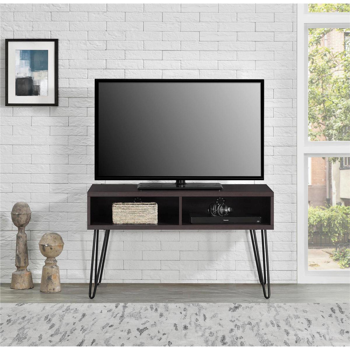 TV-Element Owen Braun B: 107 cm - Schwarz/Braun, Design, Holzwerkstoff/Metall (107/63/50cm) - MID.YOU