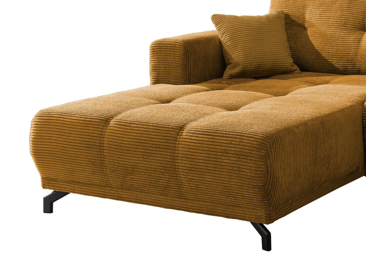 Ecksofa Mit Schlaffunktion Restato Goldfarben - Goldfarben/Schwarz, MODERN, Holz/Textil (177/246cm) - MID.YOU