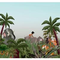 Fototapete Jungle Book - Blau/Grün, Trend, Textil (300/280cm)