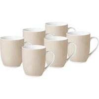 Kaffeebecherset Weiß Taupe 6-Teilig B: 11 Cm - Taupe/Weiß, Basics, Keramik (11/10/8cm) - Van Well