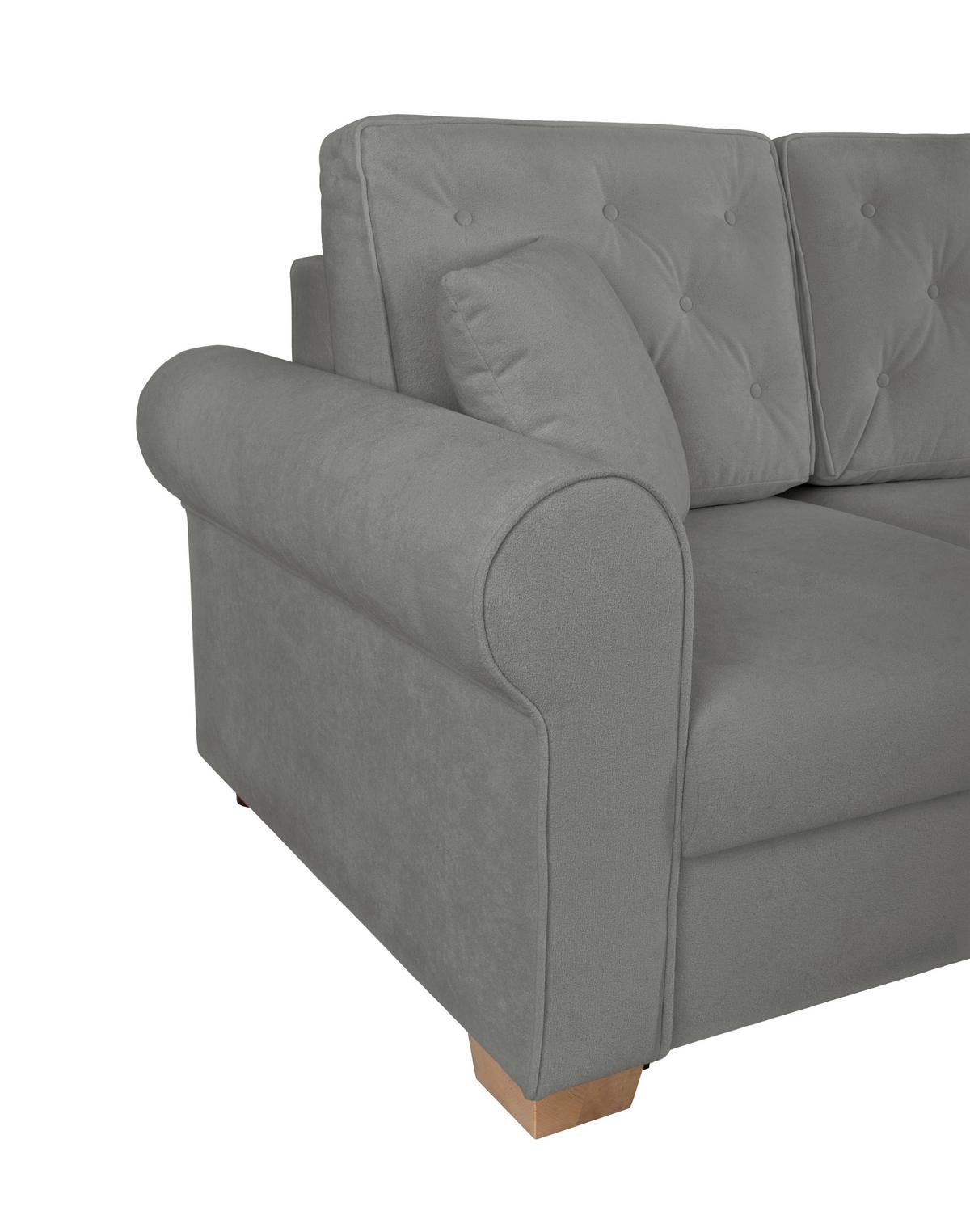 Schlafsofa Arles, Grau 70 B: 240 Cm - Buchefarben/Grau, Design, Textil (240/94/98cm) - MID.YOU