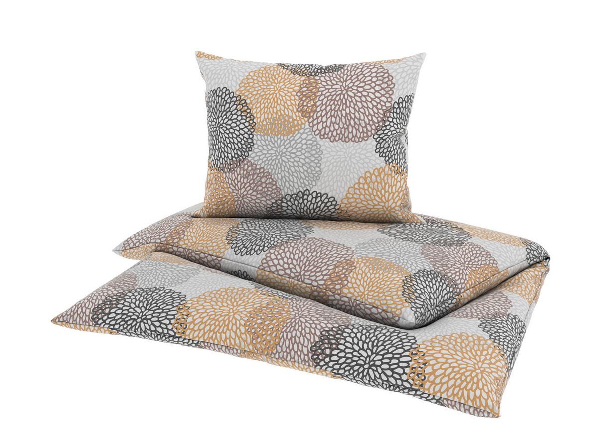 BETTWÄSCHE FLORA - Beere/Gelb, MODERN, Textil - Luca Bessoni