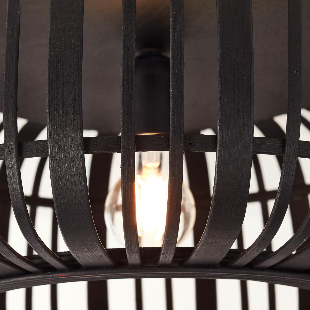 Deckenleuchte 99405/76 Woodrow - Schwarz, Natur, Holz/Metall (51/23,5cm) - Brilliant