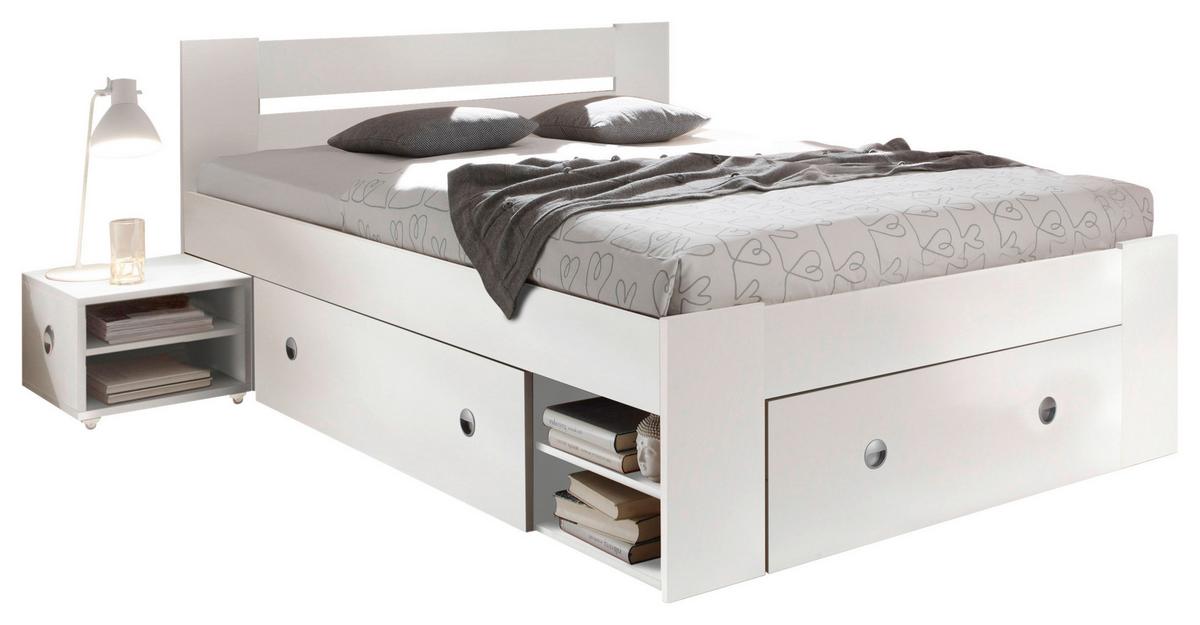 Ágyszett Stefan 140/200 Cm - fehér, Modern, faalapú anyag (140/200cm) - MID.YOU