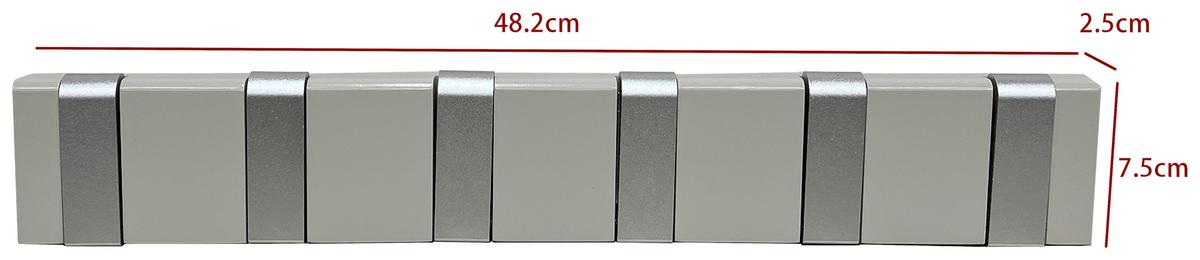 Hakenleiste Franzi Kachmir B: 48 cm - Kaschmir, MODERN, Holzwerkstoff/Metall (48/7,5/2,5cm)