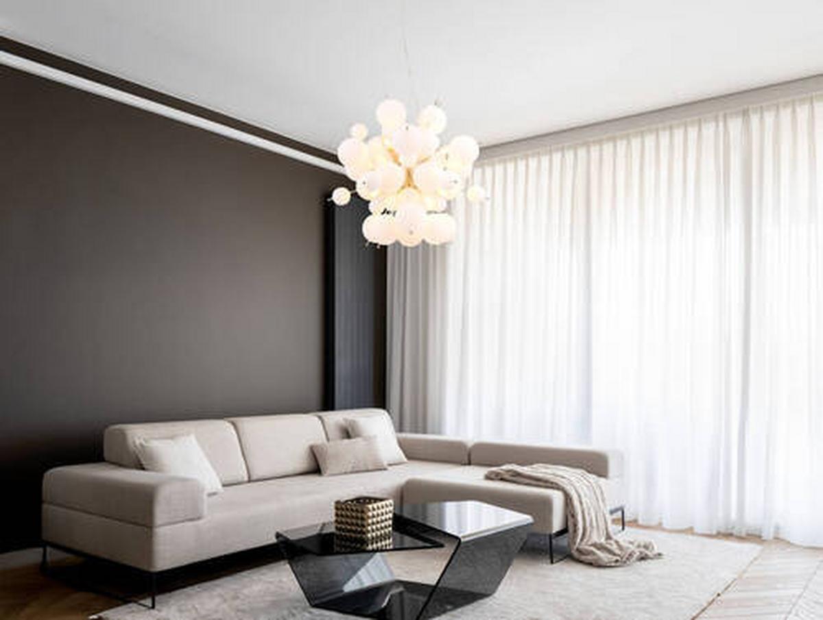 Függőlámpa 15633ho - nikkel, Design, Üveg/fém (55/150cm) - Globo