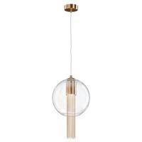 Pendelleuchte Flusso - Transparent/Bronzefarben, Trend, Glas/Metall (25/47cm) - MAYTONI
