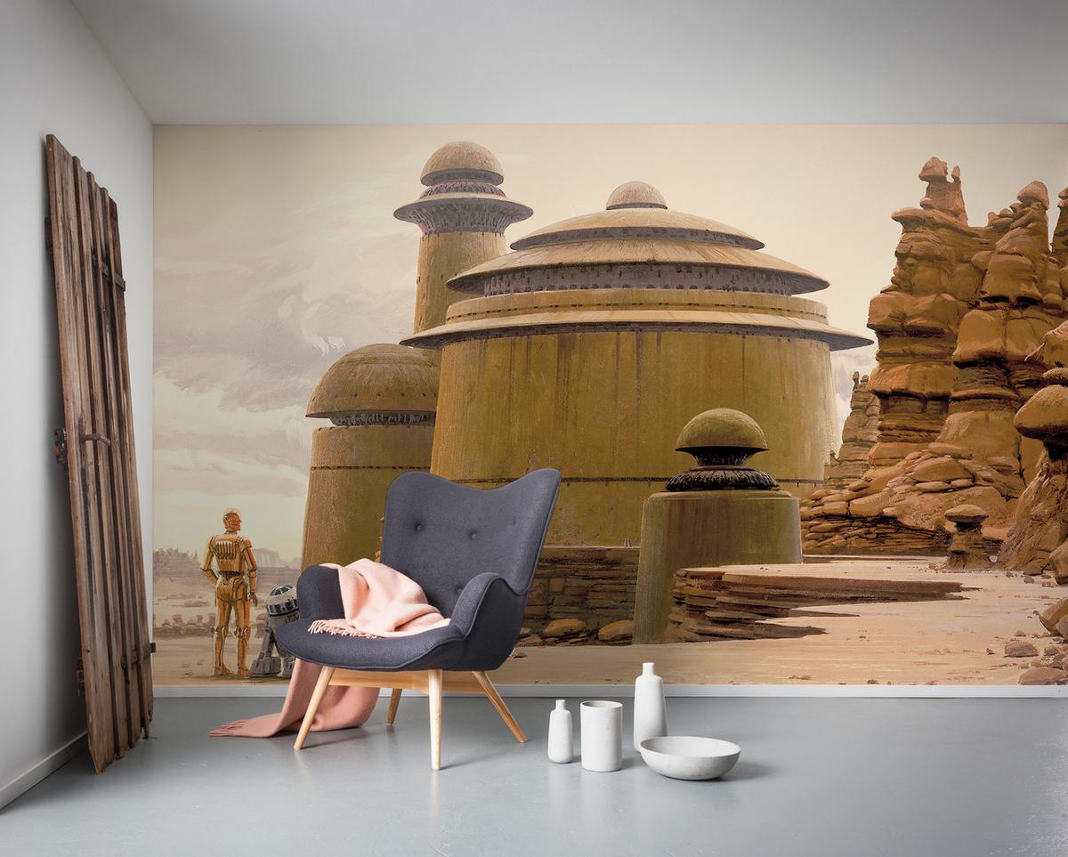 Fototapete Star Wars Jabbas Palace - Gelb/Braun, Trend, Textil (500/250cm)