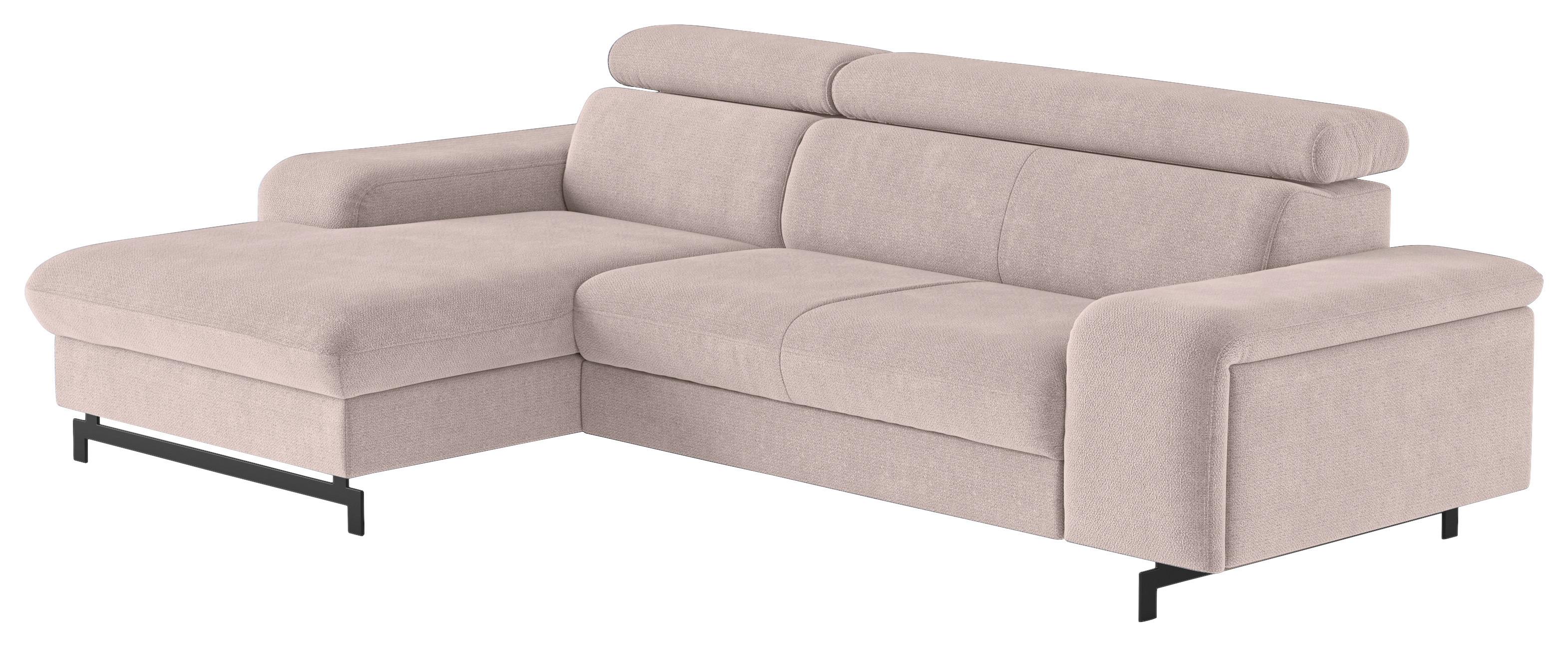 Ecksofa mit Bettkasten Emma Creme 165x267 cm - Creme/Schwarz, Textil (165/267cm) - MID.YOU