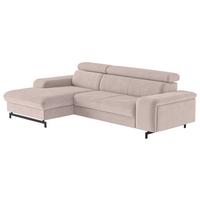 Ecksofa mit Bettkasten Emma Creme 165x267 cm - Creme/Schwarz, Textil (165/267cm) - MID.YOU