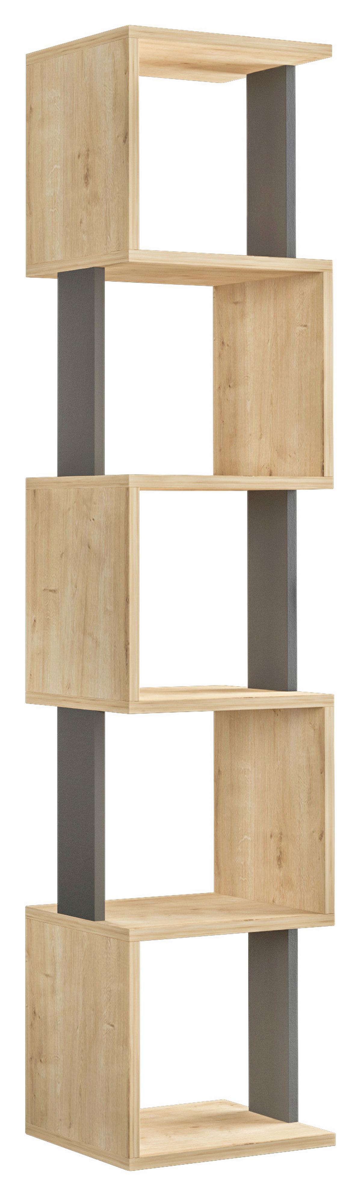 Aktenregal Piri Eiche Dekor, B: 35 cm - Eichefarben, Design, Holzwerkstoff (35/161/30cm) - Livetastic