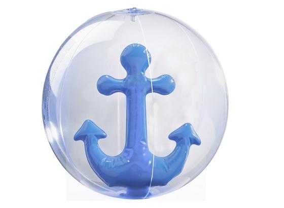 Wasserball Anker Ø Ca. 30cm - modrá/průhledné, umělá hmota (30cm) Wasserball Anker Ø Ca. 30cm - modrá/průhledné, umělá hmota (30cm)