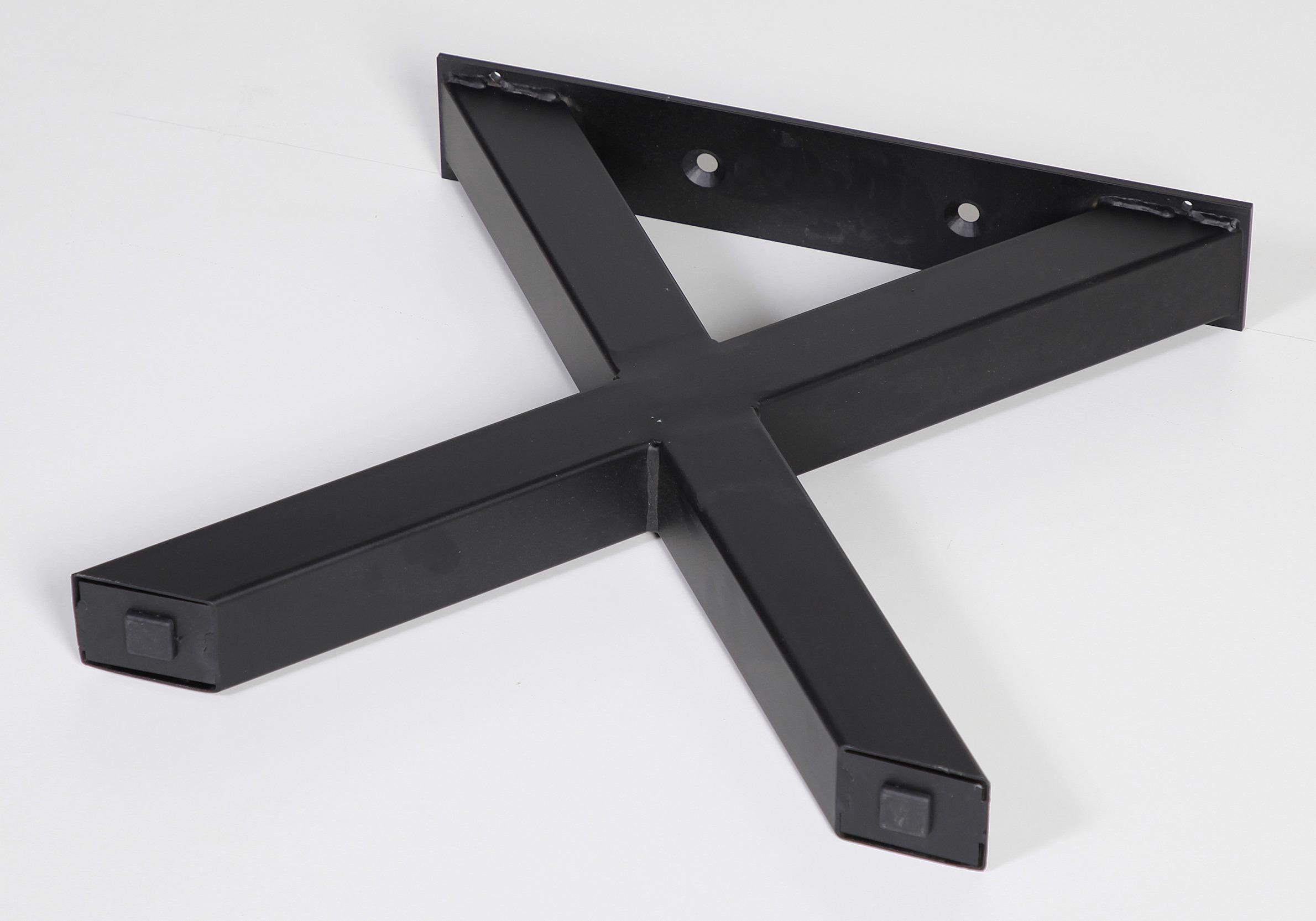 Bankgestell Stahl Schwarz BxH: 40x42 cm, X-Form - Schwarz, Basics, Metall (40/42cm)