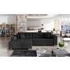 Ecksofa Sorento Anthrazit S: 194x296cm - Chromfarben/Anthrazit, Design, Textil (194/296cm) - MID.YOU