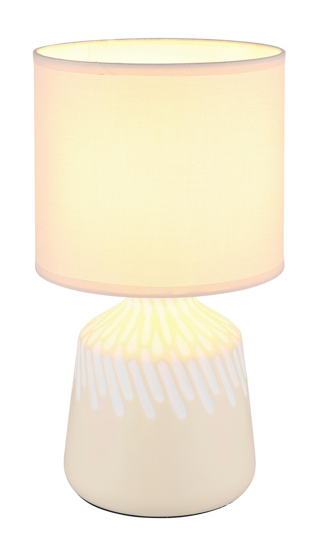 TISCHLEUCHTE Exkl. 1xE14 40W - Currygelb/Weiß, Basics, Keramik/Kunststoff (17,5/31,5cm) - Globo