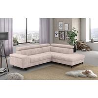 Ecksofa Mit Schlaffunktion + Bettkasten Emma 262x215 Cm - Creme/Schwarz, Textil (262/215cm) - MID.YOU