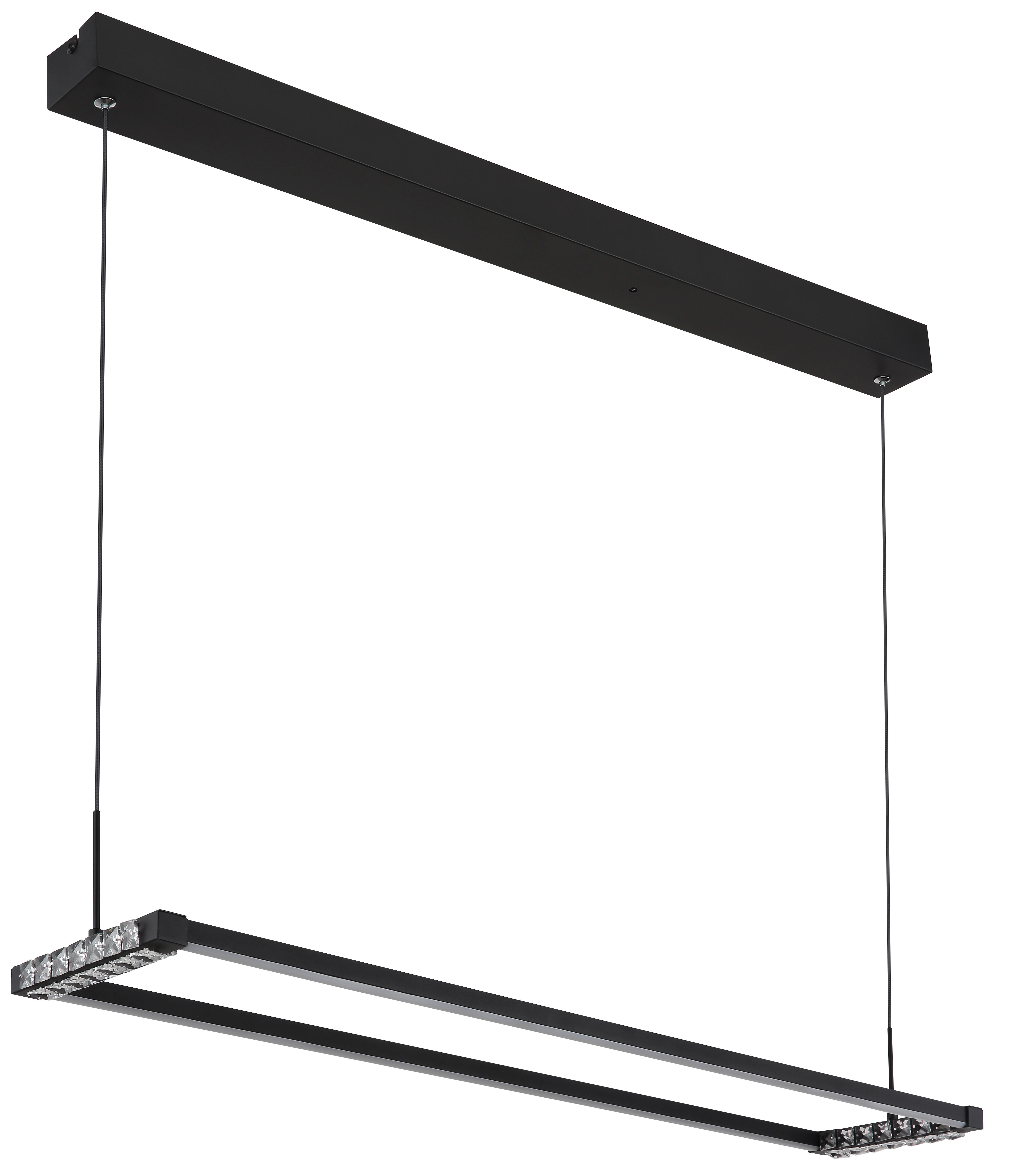 Led-hängeleuchte 67164h - Klar/Schwarz, Design, Kunststoff/Metall (102,5/20,6/150cm) - Globo