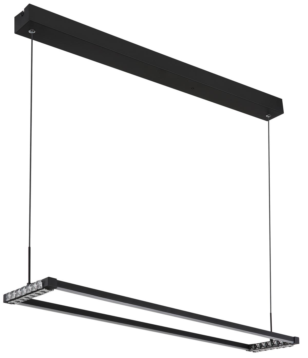 Led-hängeleuchte 67164h - Klar/Schwarz, Design, Kunststoff/Metall (102,5/20,6/150cm) - Globo