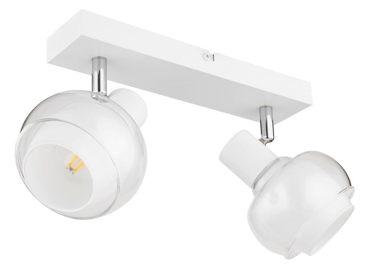 Strahler 54309-2w - Klar/Chromfarben, Design, Glas/Metall (26/10,5/13,5cm) - Globo