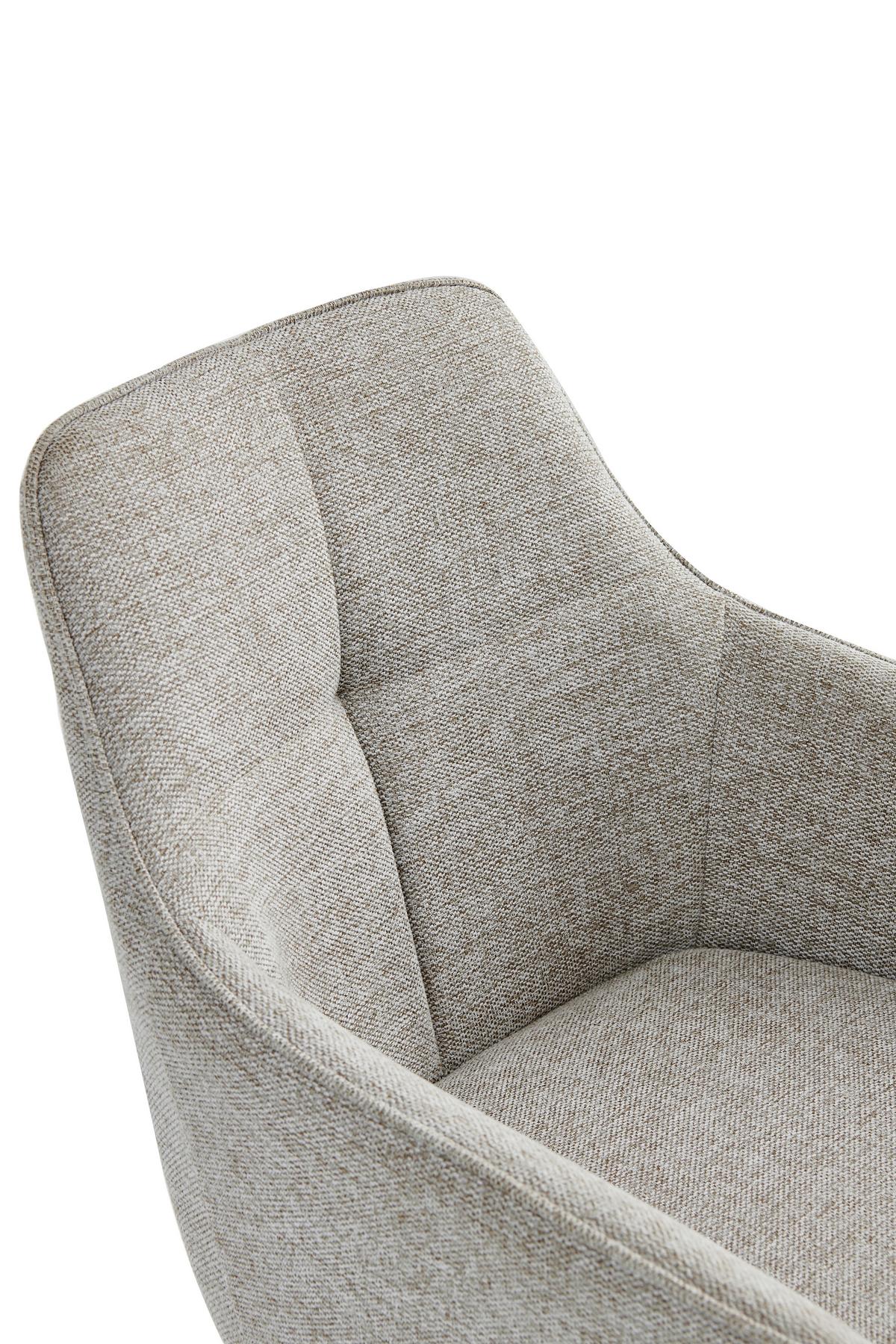 Armlehnstuhl-Set Verona I S 2er-Set - Beige/Schwarz, MODERN, Textil/Metall (53/85/62cm) - MID.YOU