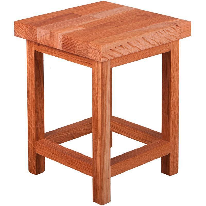 Gartenhocker Echtholz Eichefarben Geölt - Eichefarben, Basics, Holz (30/40/30cm) - Gardenson
