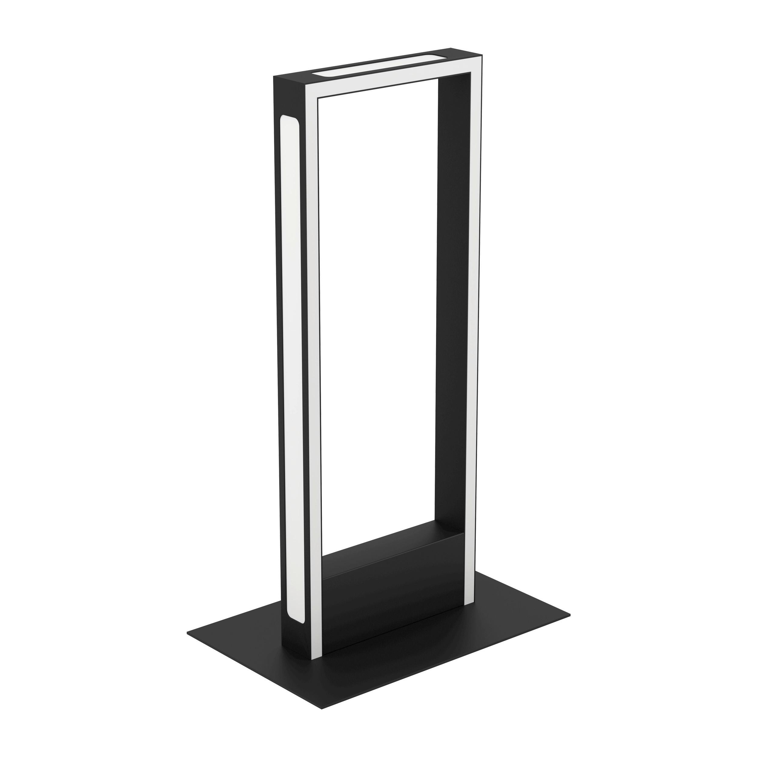LED-Tischlampe Savilanas Schwarz/Weiß - Schwarz/Weiß, Design, Kunststoff/Metall (16/3,5/42,5cm) - Connect Z