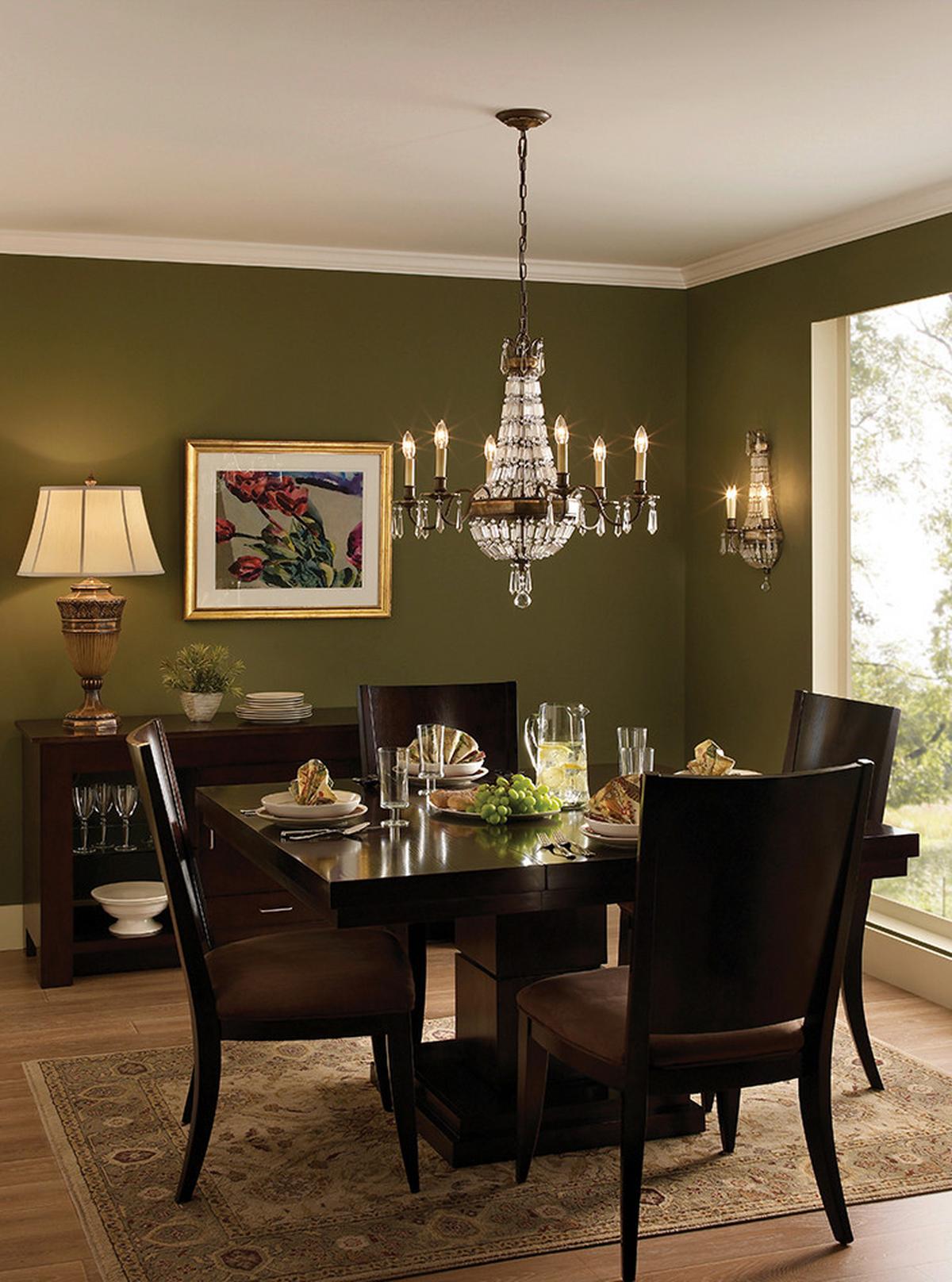 Kronleuchter Fe-Bellini H: 81,5 cm 6-Flammig - Bronzefarben, KONVENTIONELL, Glas/Metall (68.6/81.5cm) - Elstead Lighting