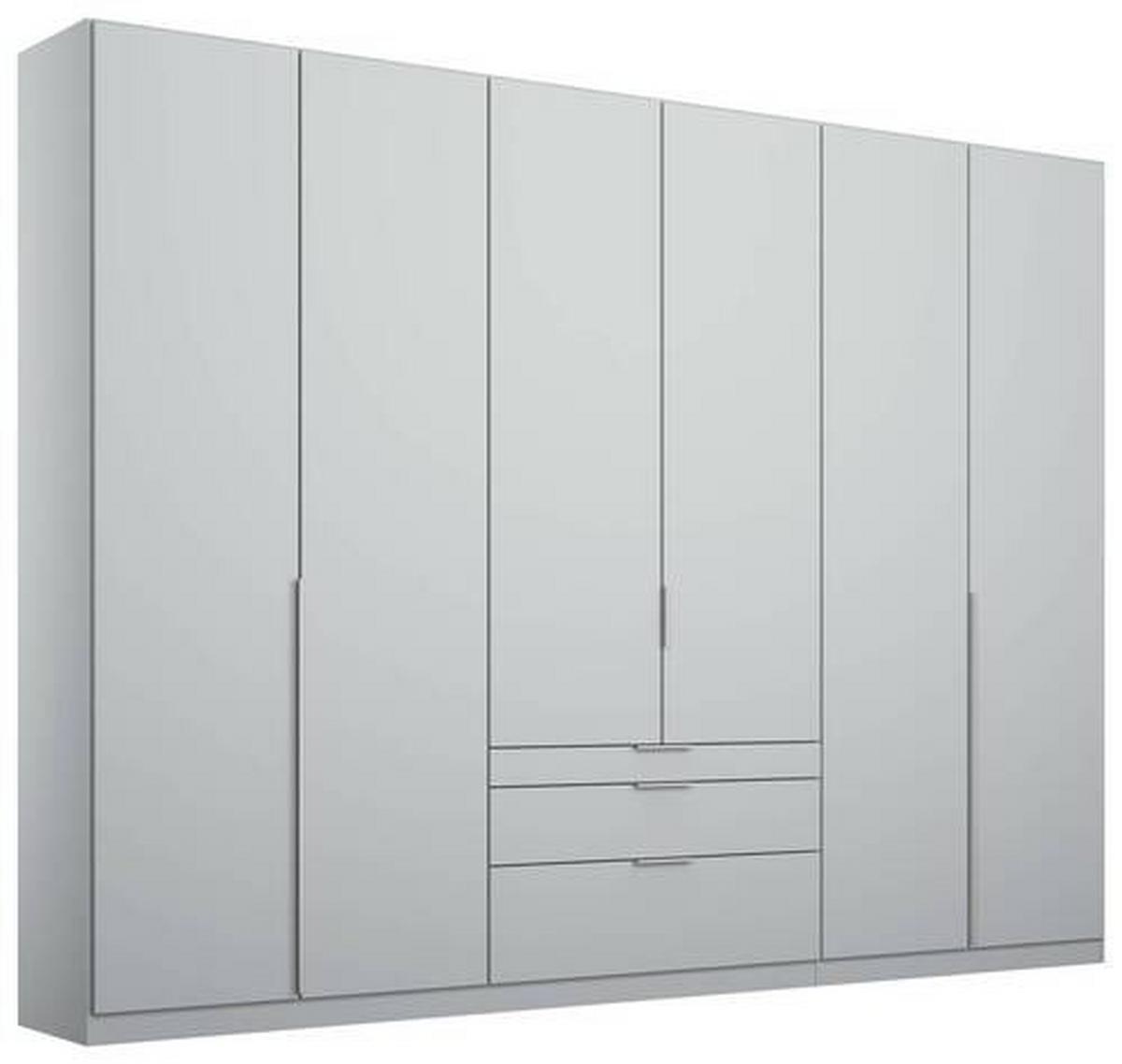 Drehtürenschrank mit Laden 271 cm Alabama, Seidengrau - Hellgrau, MODERN, Holzwerkstoff (271/229/54cm)