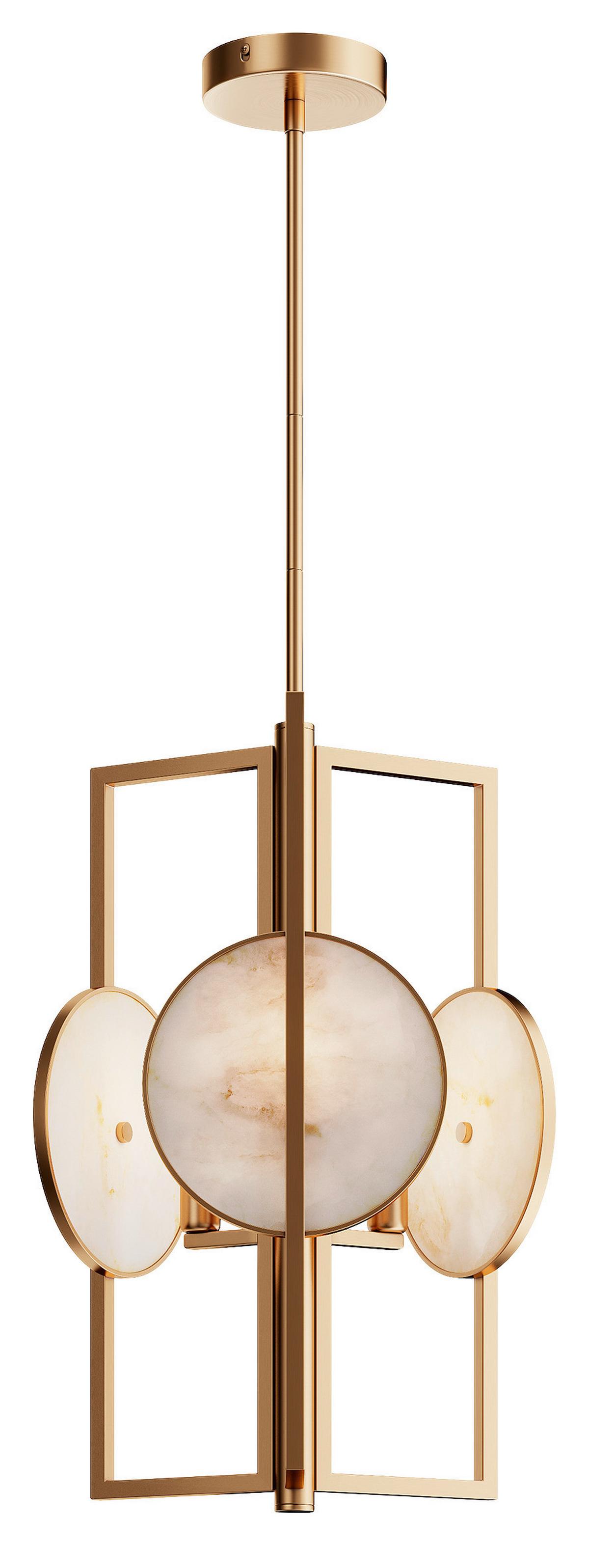 Pendelleuchte Marmo - Goldfarben, Trend, Stein/Metall (30,5/51/30,5cm) - MAYTONI