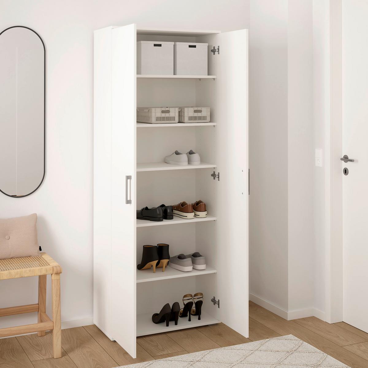VIACÚČELOVÁ SKRIŇA JIMMY I - biela, Konventionell, kompozitné drevo (70/178.9/33,4cm) - Mömax