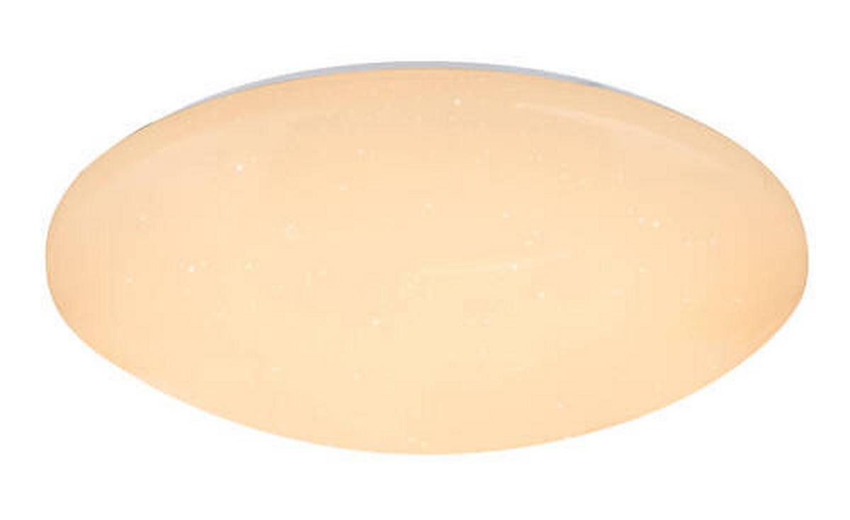 LED-Deckenleuchte Opal Weiß D: 50 cm - Opal/Weiß, Basics, Kunststoff/Metall (50/12cm) - Globo