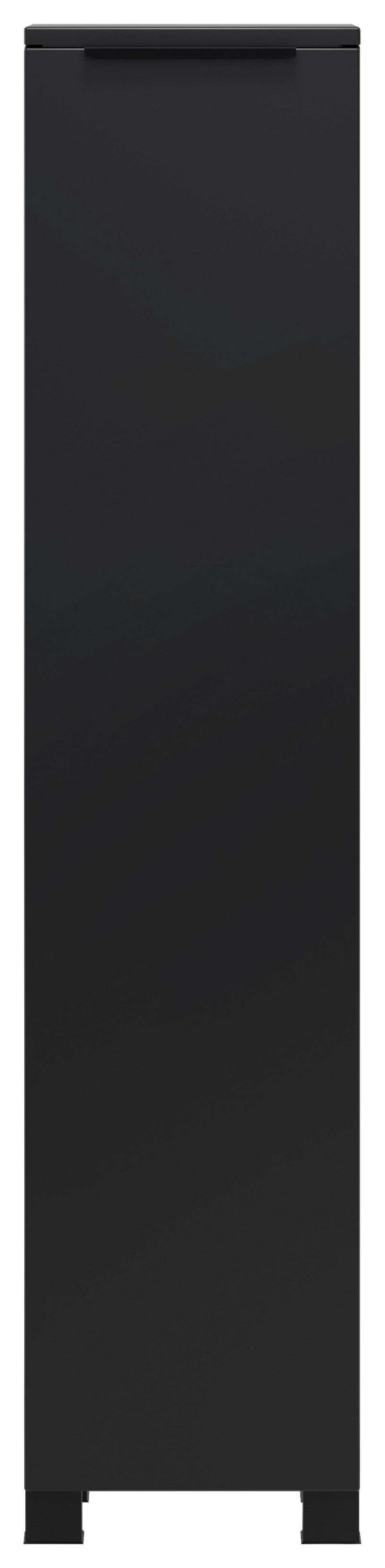Midischrank Sevilla Schwarz, B: 30 cm - Schwarz, MODERN, Holzwerkstoff (30/130/35cm) - Held