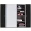 Schwebetürenschrank Virgo 2 - Graphitfarben/Weiß, MODERN, Holzwerkstoff (270/210/65cm)