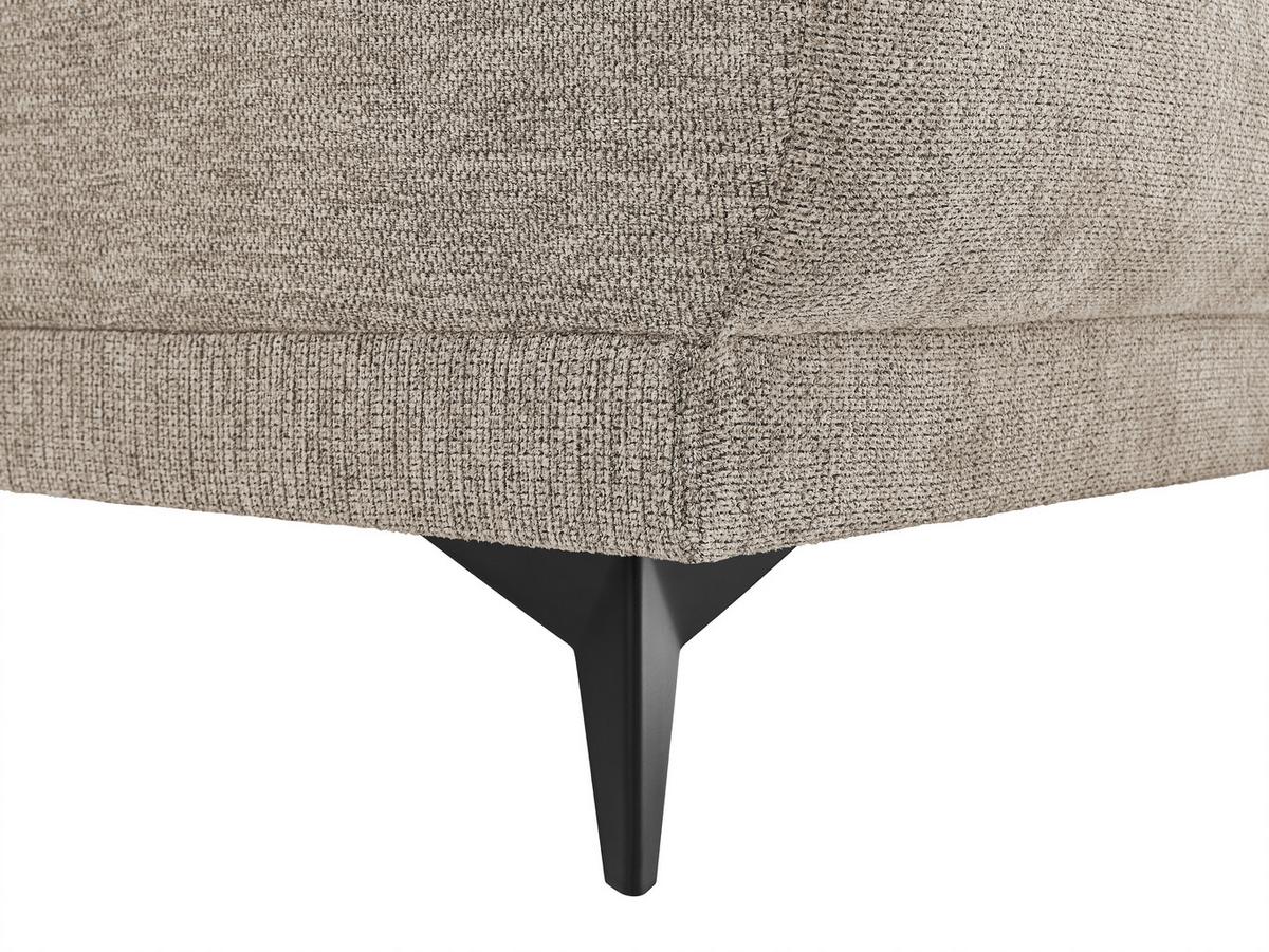 Ecksofa Texas Recr-Rechts Hellbraun S: 259x203 cm - Hellbraun/Schwarz, KONVENTIONELL, Holz (259/92/203cm)