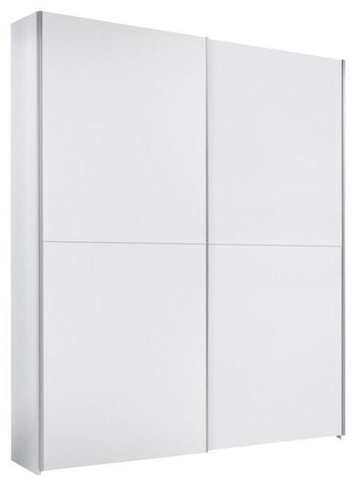 Schwebetürenschrank Time B: 170 cm Weiß - Weiß, MODERN (170/195/57,5cm) - P & B