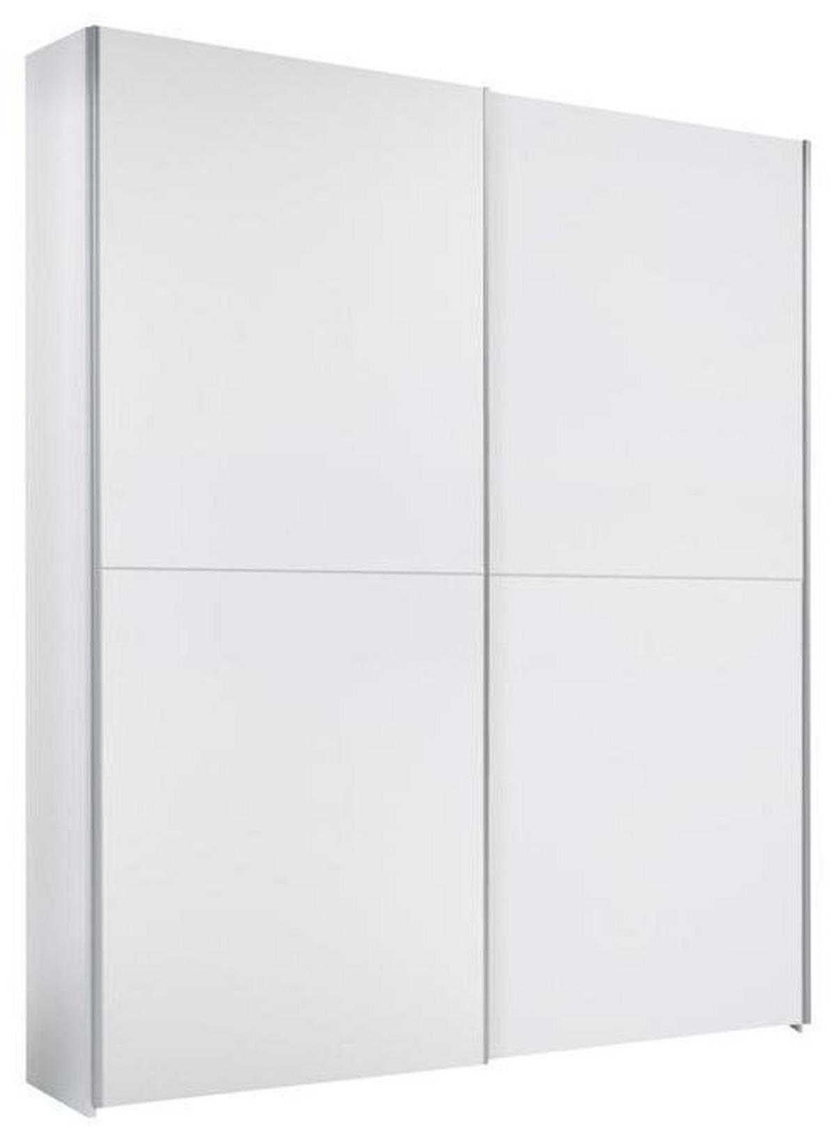 Schwebetürenschrank Time B: 170 cm Weiß - Weiß, MODERN (170/195/57,5cm) - P & B