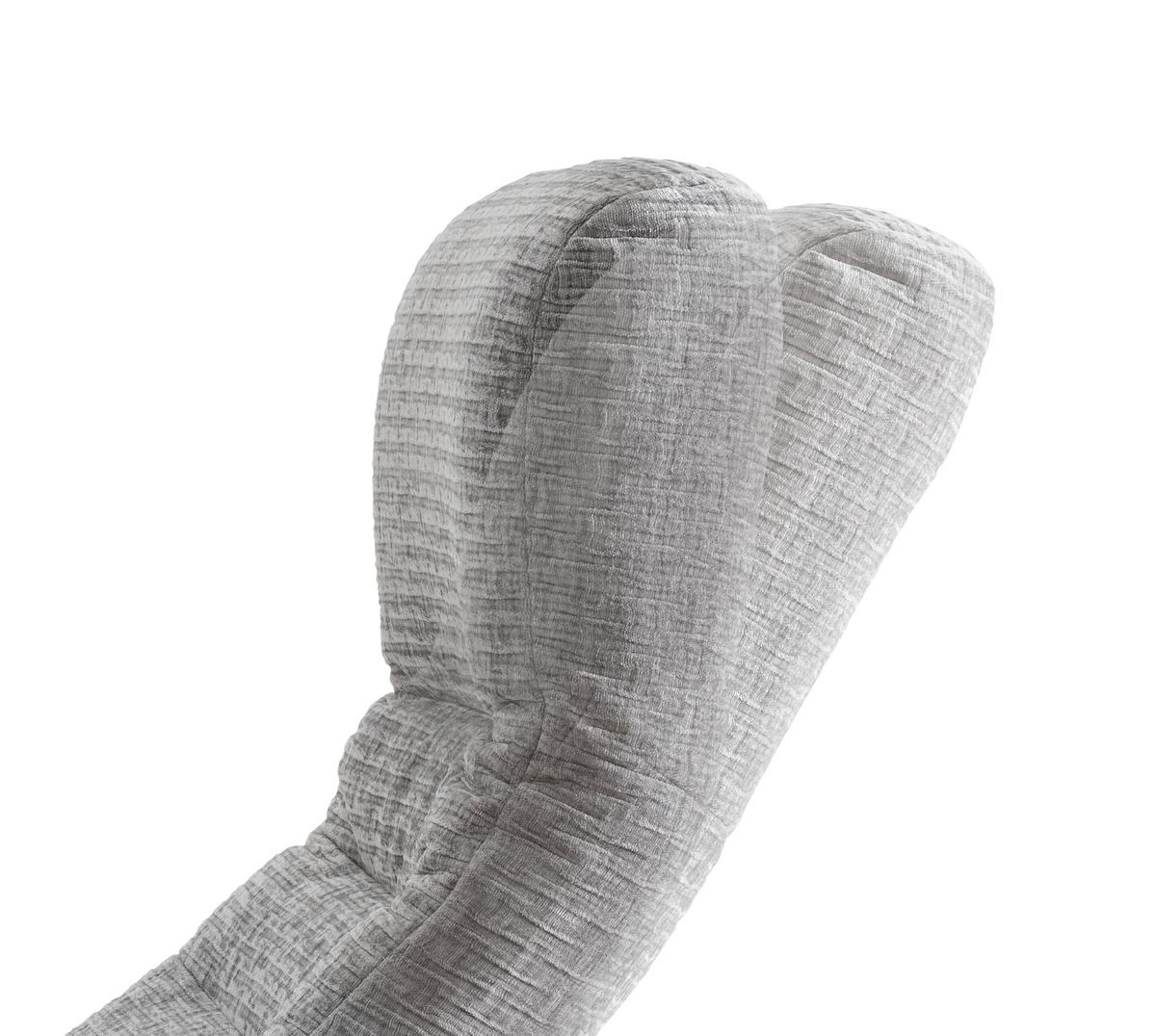 Relaxsessel Latina Grau 360 Grad drehbar, B: 72 cm - Schwarz/Grau, MODERN, Textil (72/118/85-165cm) - Livetastic