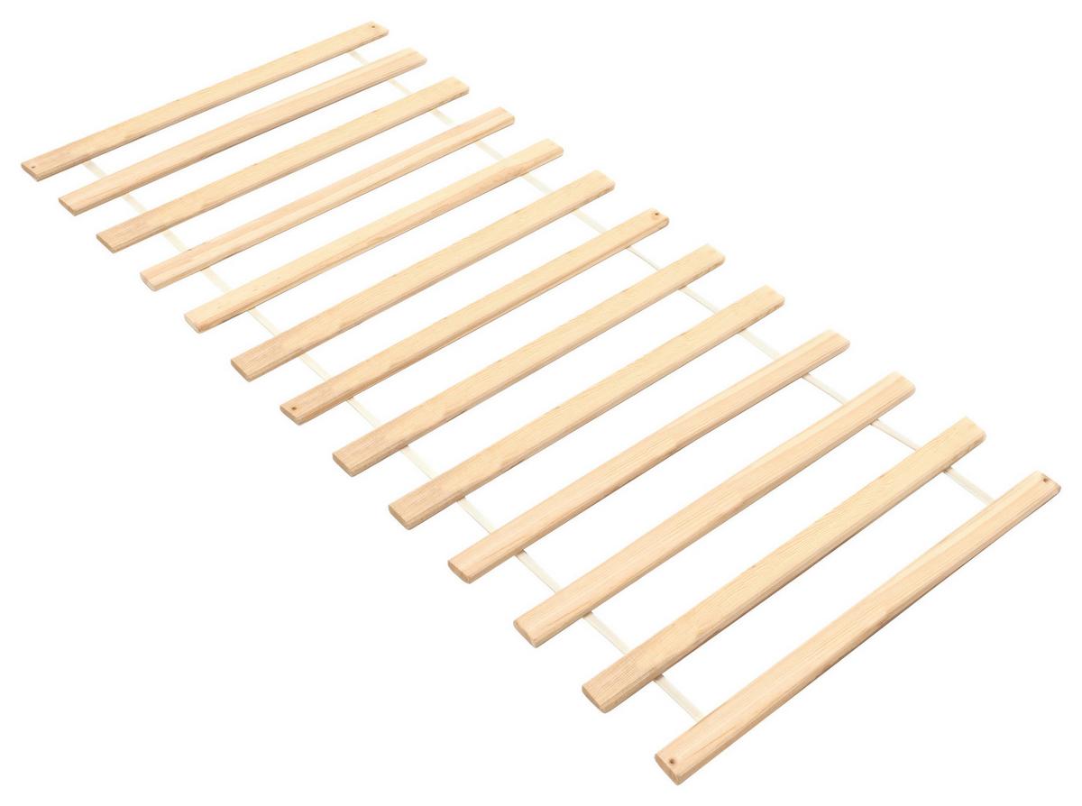 Rollrost Rolli 90x200 Cm Echtholz 13 Leisten - Naturfarben, Holz (90/200cm)