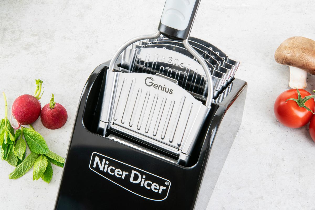 Aufbewahrungsbox Nicer Dicer Speed Kunststoff, 6 Fächer - Schwarz, Basics, Kunststoff - Genius