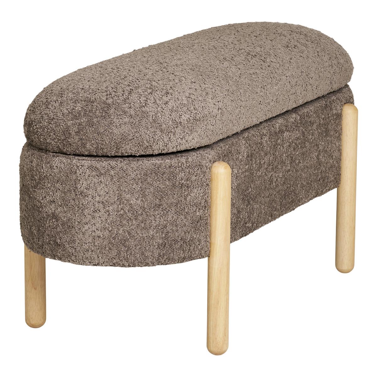 GARDEROBENBANK Branca Bench Braun B: 97cm - Naturfarben/Braun, Design, Textil (97/40/48cm) - MID.YOU