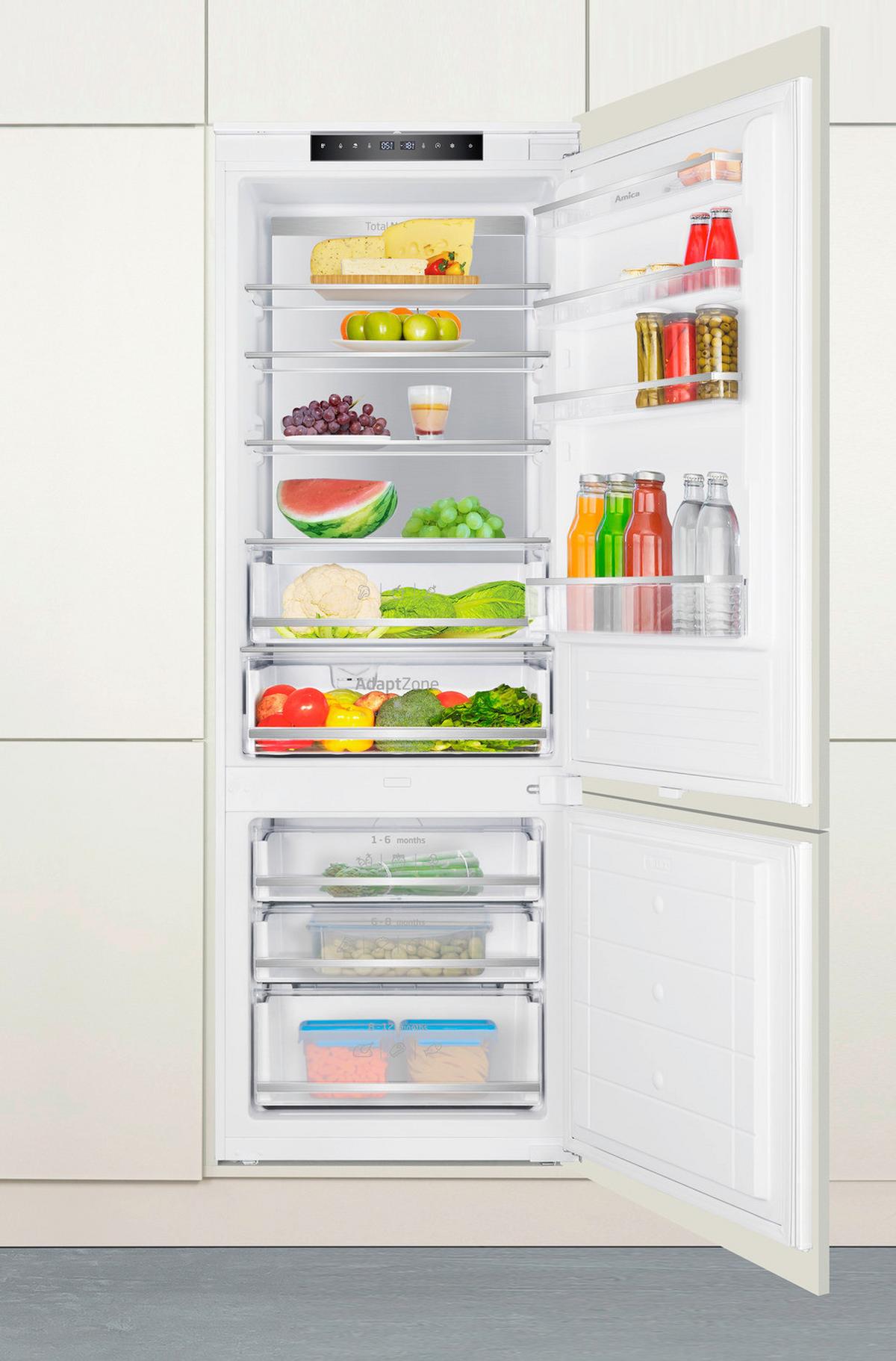 Kühl-gefrier-kombination Ekgcs 389 200 - Weiß, Basics, Glas/Kunststoff (72,3/200/58,3cm) - Amica