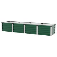 Hochbeet Stahl Linus 65x40,3x245 Cm Dunkelgrün - Dunkelgrün/Alufarben, Basics, Metall (65/40,3/245cm)