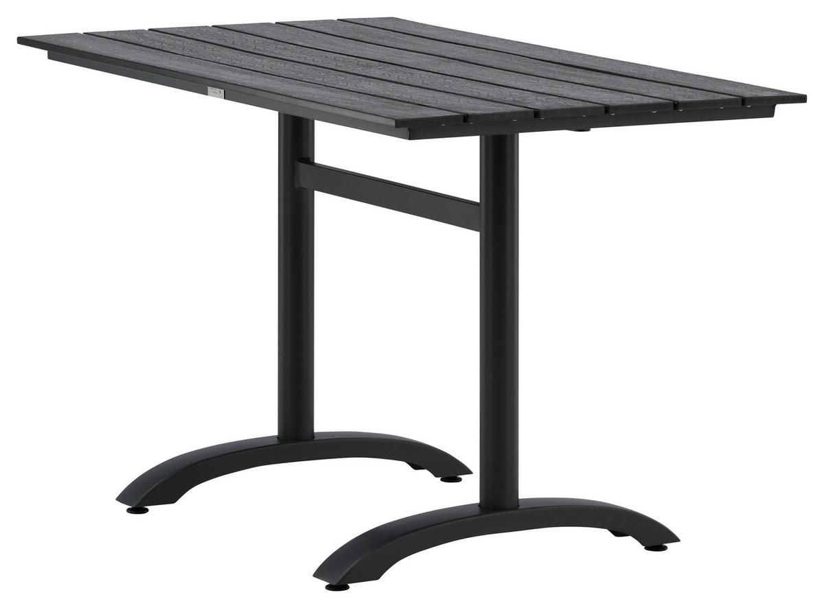 Gartentisch Denver - Schwarz, KONVENTIONELL, Metall (120/70/74cm) - Gardenson