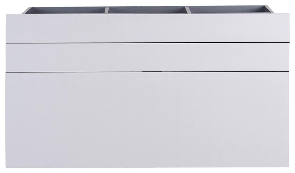Schubladeneinsatz Unit Hellgrau B: 91 cm 3 Fächer - Hellgrau, MODERN, Holzwerkstoff (91/50,3/47cm) - Ondega