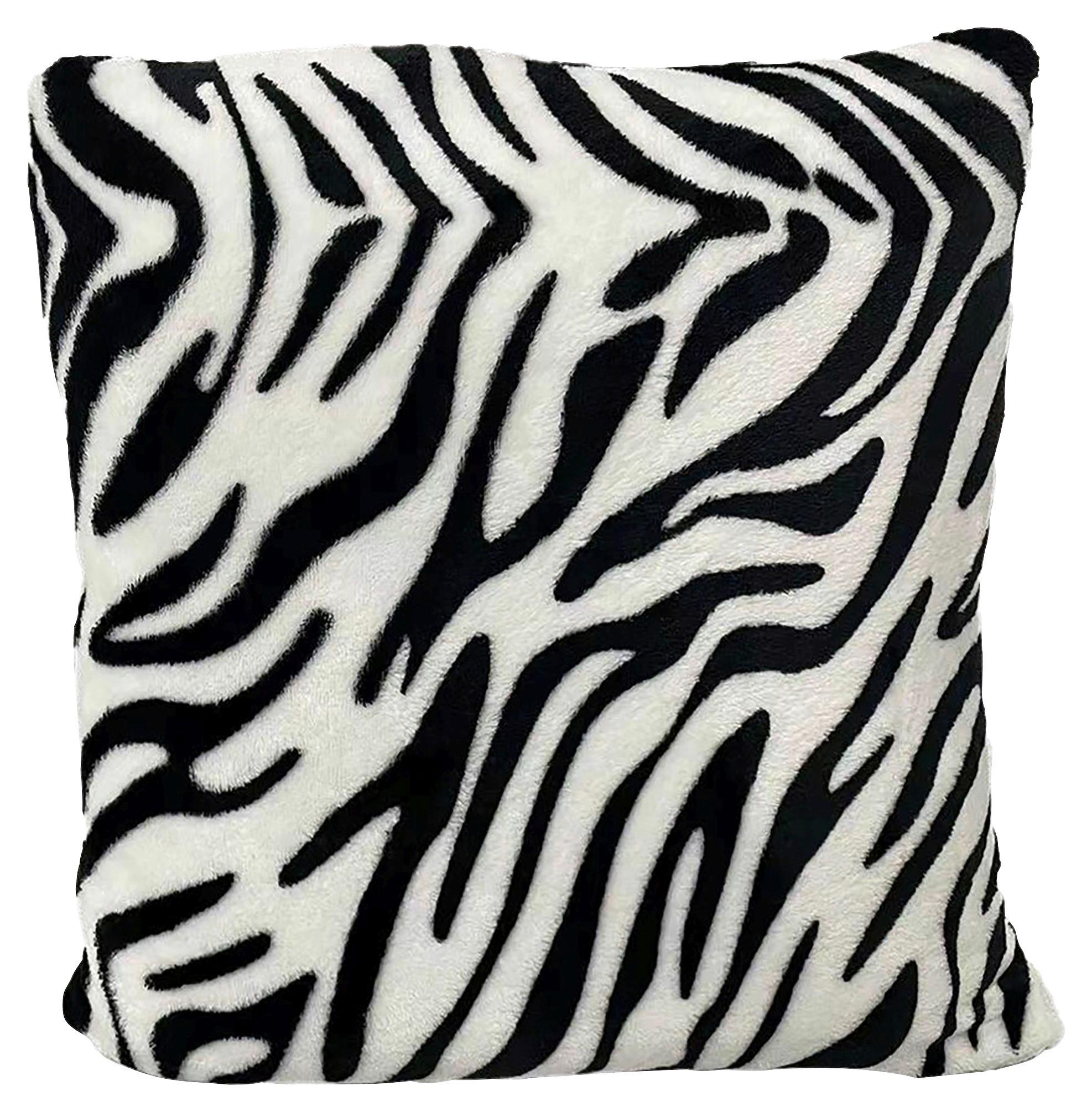 Díszpárna Safari Kb. 40/40cm - fekete/fehér, Romantik / Landhaus, textil (40/40cm) - James Wood