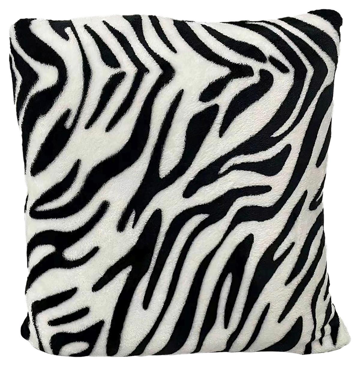 Díszpárna Safari Kb. 40/40cm - fekete/fehér, Romantik / Landhaus, textil (40/40cm) - James Wood